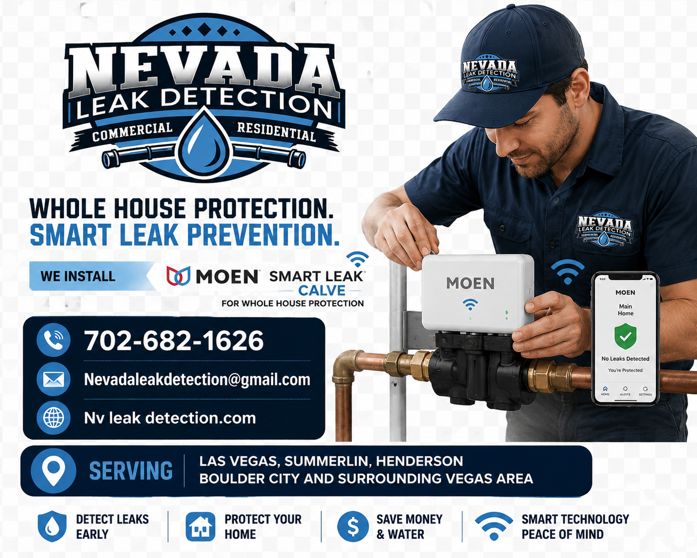 MOEN Smart Leak Valve installation by Nevada Leak Detection